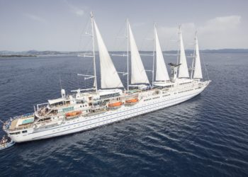 Mañana llega a Gijón el crucero «Club Med 2», una goleta de vela controlada por computadora