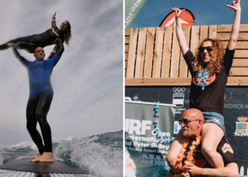 Ángeles y Fernando, de las olas de San Lorenzo al tercer puesto del European Championship ITSA