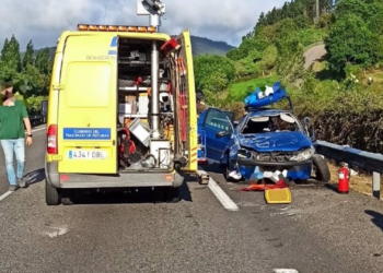 Una mujer herida tras salirse de la A-8 el coche en el que circulaba por Villaviciosa