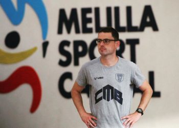 Juanfran Arias, en un entrenamiento en Melilla