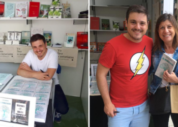 ‘El Roble Azul’ lo vende todo en la Feria del Libro y fomenta la fantasía «made in Gijón»