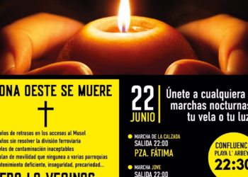 Ruge la zona Oeste: Convocadas dos marchas nocturnas para reclamar mejoras e inversiones