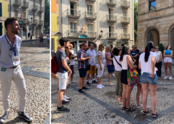 Omar Moro, guía turístico: “Hay que promocionar la Universidad Laboral de Gijón, es un edificio único en España y no se conoce”