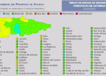 Gijón y otros 18 municipios, en riesgo ‘alto’ de incendio forestal