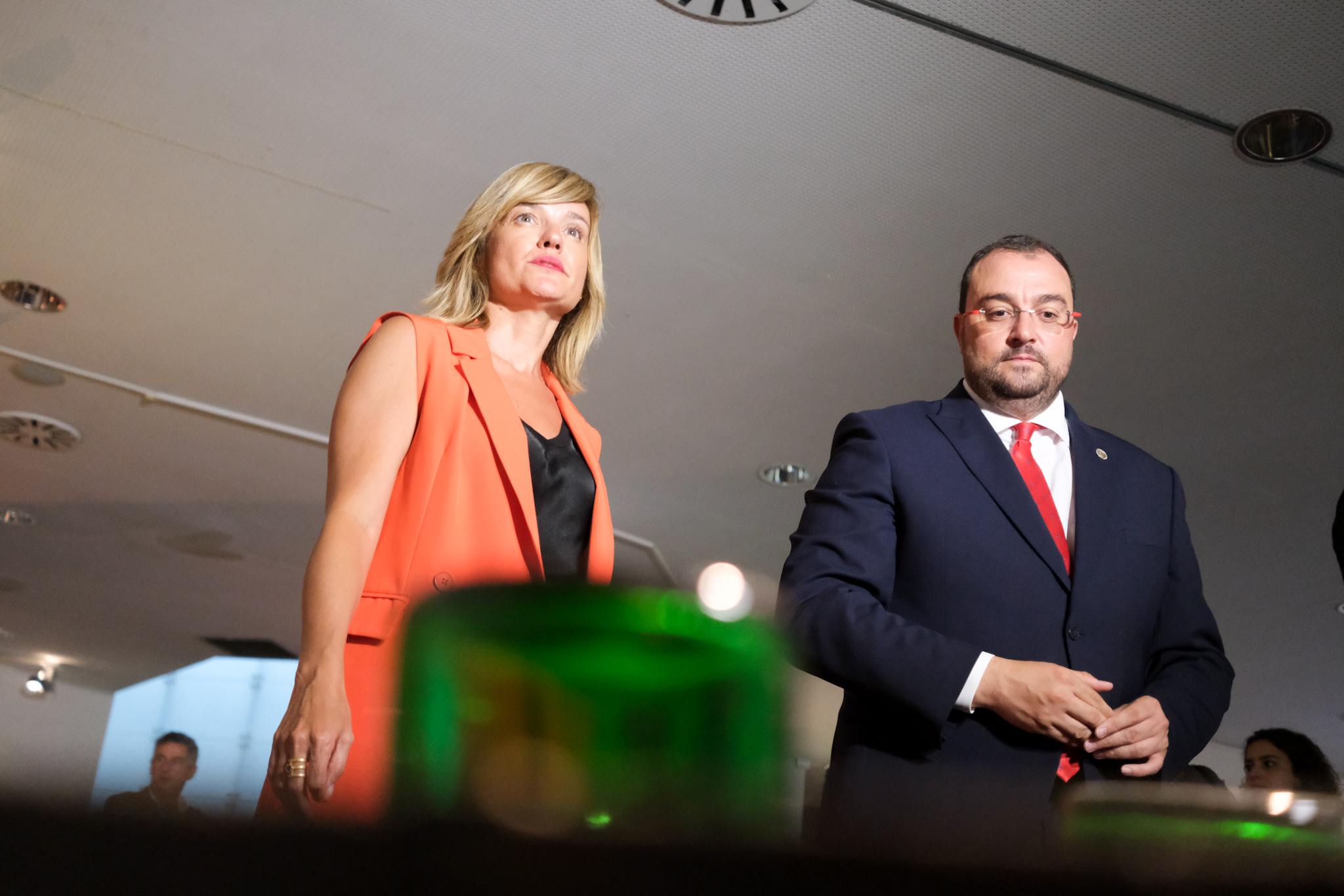 Pilar Alegría y Adrián Barbón