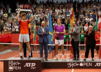 El ruso Andrey Rublev, ganador del Gijón Open 2022