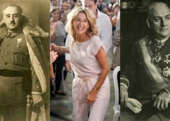 Yolanda Díaz retira la medalla del mérito al trabajo a Franco y a Fernández Ladreda, exalcalde de Oviedo