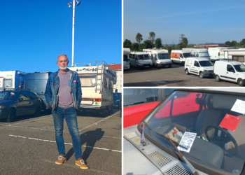 Malestar vecinal en el Polígono de Pumarín ante la cantidad de coches abandonados: «En algunos ya crece la vegetación»