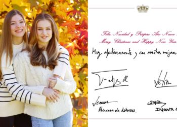 Leonor, Princesa de Asturias, y la infanta Sofía felicitan la Navidad