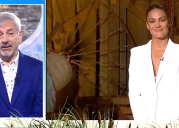 Carlos Sobera, muy emocionado, se despide de Lara Álvarez: «Todo Telecinco te quiere»