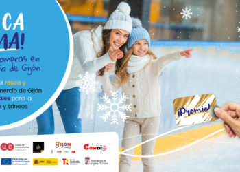 Comercios gijoneses promueven un rasca y gana con más de 1.000 entradas de trineo y pista de hielo
