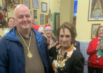 Bendición del Belén en la Hermandad de Nuestra Señora del Rocío de Gijón