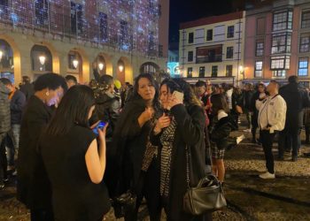 Gijón comienza 2023 sin campanadas en la plaza Mayor