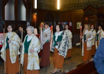 Procesión interior de ‘Las Águedas’ en la Basílica Pontificia Santuario del Sagrado Corazón de Jesús