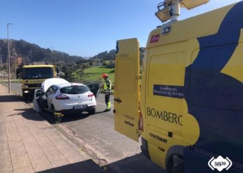 Accidente en Carreño: una herida leve