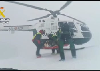 Rescatado un esquiador herido en Picos de Europa