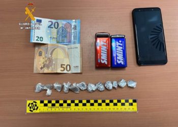 Dos adultos y un menor, detenidos por tráfico de drogas en el Occidente