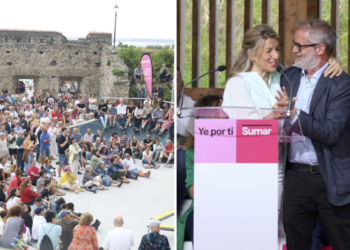 Cofiño y Yolanda Díaz conquistan Cimavilla: «El voto para Sumar vale doble»