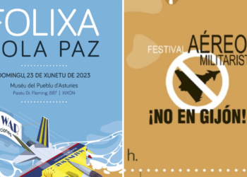 Folixa contra el festival aéreo de Gijón: «Propaganda militar disfrazada de exhibición»