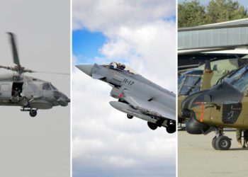 Los Ejércitos de Tierra, Mar y Aire, unidos por primera vez en los cielos de Gijón