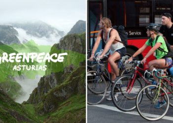 ‘¡Combina y muévete!’: la actividad de Greenpeace en la playa de Poniente por la Semana de la Movilidad