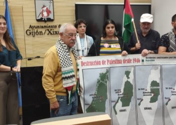 IU y Podemos se ponen «detrás de las banderas» de Palestina para denunciar «el genocidio»
