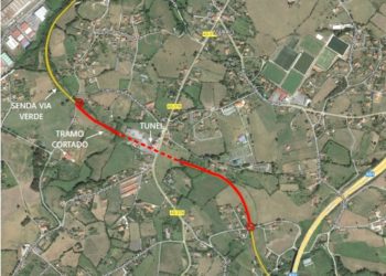 El túnel de la Vía Verde de La Camocha, cortado por obras