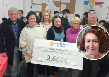 Donativo de los Rotarios gijoneses a la Asociación Cuantayá