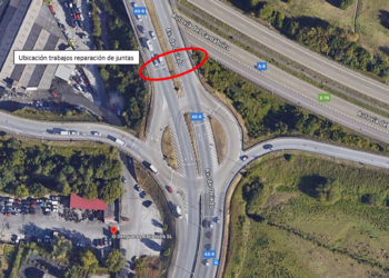 Las obras de conservación obligan a cortar carriles en la AS-II a la entrada de Gijón en los próximos días