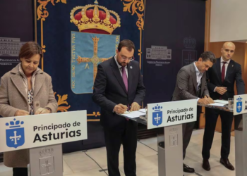 Principado, Sporting y Ayuntamiento de Gijón firman el protocolo que impulsa la candidatura de El Molinón como sede del Mundial 2030