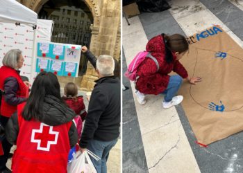Catas de agua, manualidades y mucha información, el despliegue de Cruz Roja de Gijón en el Día del Agua