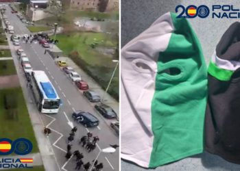 Violencia, petardos y un hacha: la Policía Nacional actúa contra los ‘ultras’ del Oviedo y del Racing