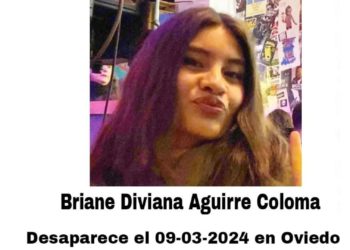 Alarma en Oviedo por la desaparición de Briane Diviana Aguirre Coloma