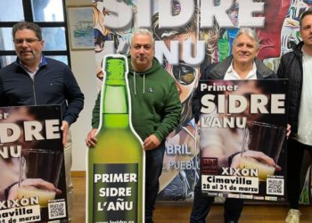 Todo a punto en L’Atalaya de Cimavilla para estrenarse mañana como sede de la XIV Primer Sidre l’Añu