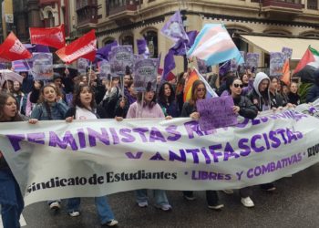 Los alumnos alzan la voz en el 8M: «Arrancaron nuestros carteles en una hora, pero aquí estamos»