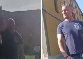 Ataque neonazi en Oviedo: un exaltado irrumpe en la acampada por Palestina al grito de «Sieg Heil»