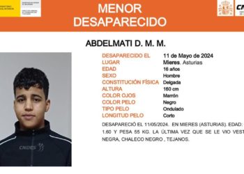 Mieres se moviliza para encontrar a Abdelmati D. M. M., de dieciséis años, desaparecido desde el día 11