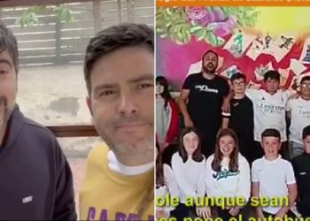 Objetivo conseguido en el colegio Las Arenas: dos quesos Cabrales a cambio de ver a Estopa este verano