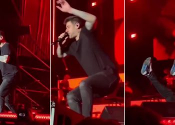 Melendi, ‘tocado y hundido’ tras caerse durante un concierto en Albacete