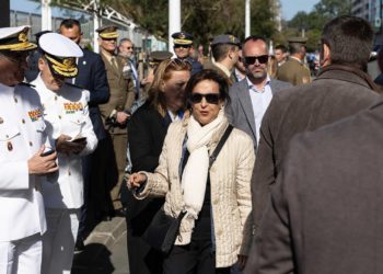 Abucheos y pitidos en Oviedo a Margarita Robles a su llegada al desfile por el Día de las Fuerzas Armadas