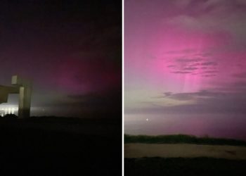 Las auroras boreales ‘colorean’ los cielos de parte de Europa… Y también de Gijón