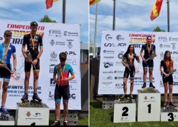 Lluvia de medallas para deportistas gijoneses en el Campeonato de España de patinaje de velocidad
