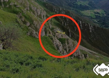 Rescatados un hombre y un menor enriscados en el Pico Turbina, en Peñamellera Alta