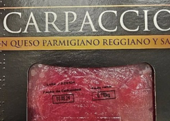 Alerta sanitaria por la presencia de salmonella en este carpaccio