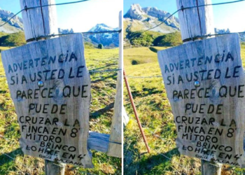 Un ganadero asturiano se hace viral por su curioso cartel: «Advertencia…»