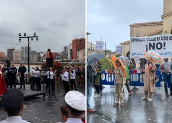 La presencia del Gobierno en la bendición de las aguas por San Pedro divide a la opinión pública gijonesa