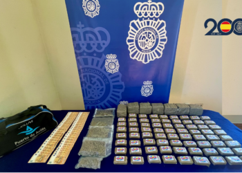 Golpe a la droga en Avilés con dos detenidos y siete kilos de hachís incautados