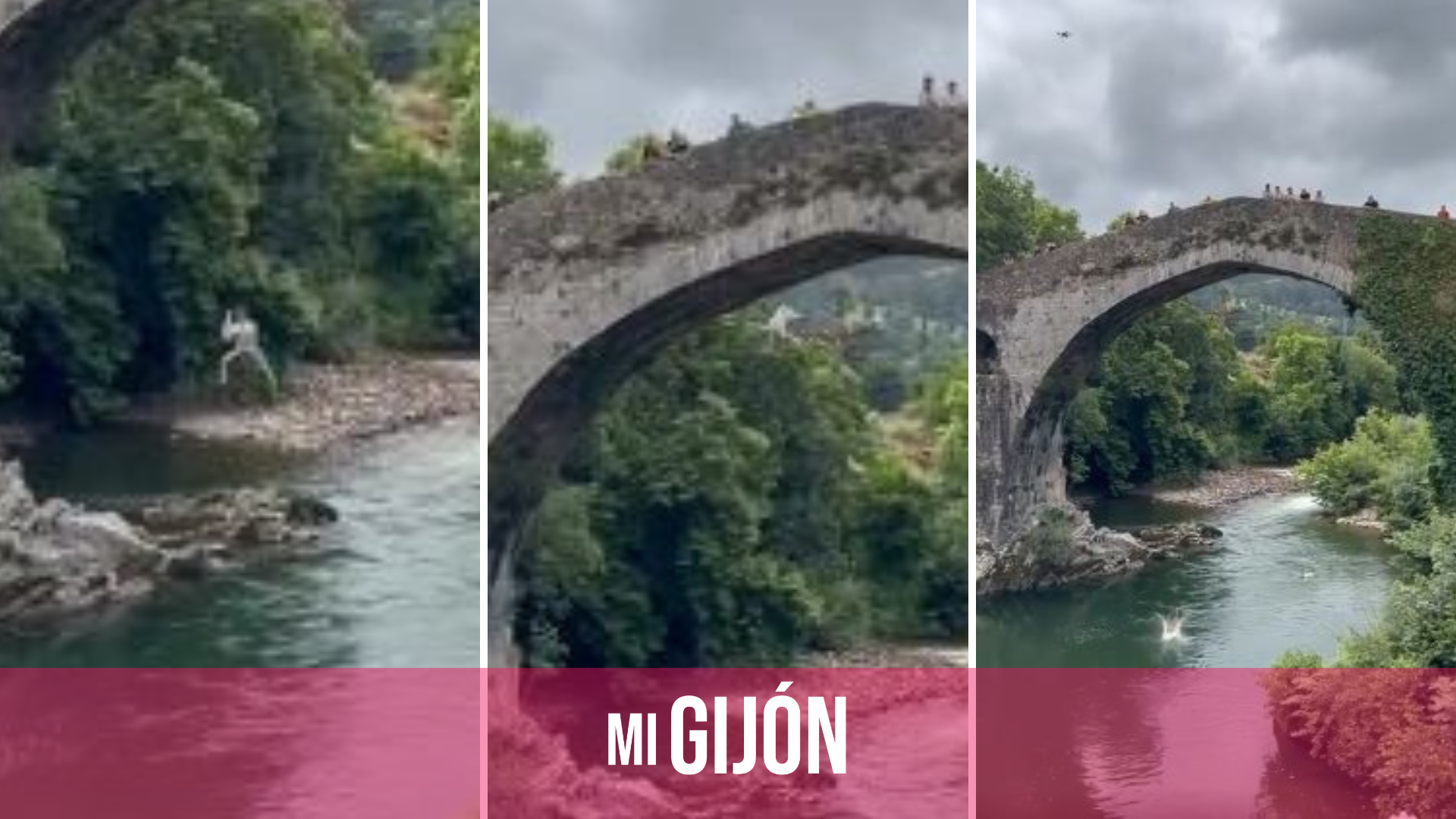 Vídeo | La imprudencia de un joven al lanzarse desde lo alto del Puente ...