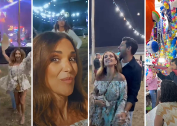 Paula Echevarría, una más en las fiestas de prao asturianas