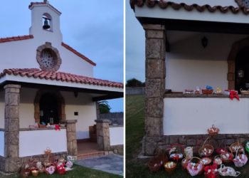 Cuando el buen tiempo en Asturias es cuestión de huevos: la tradicional ofrenda a Santa Clara llega a Somió